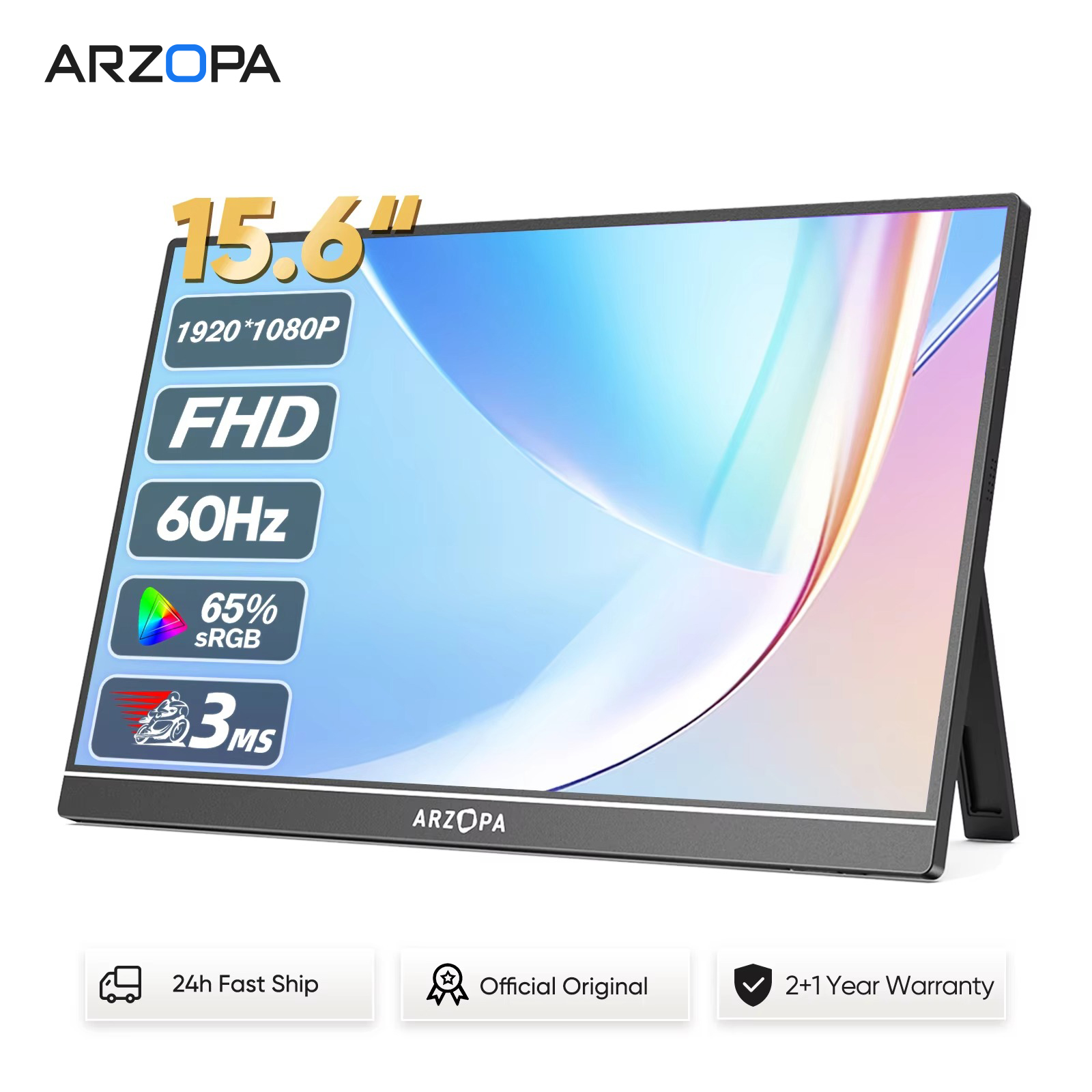 Portable Monitor 15.6 Inch 1080P Type C - 15,6 inç Taşınabilir Monitör, FHD 1080P