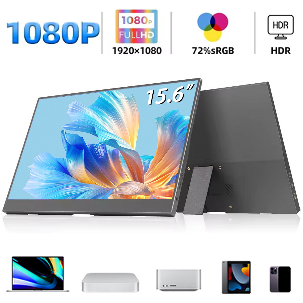 Portable Monitor 15.6 Inch 1080P Type C - AHXJJKA 15.6 İnç Taşınabilir Monitör 1080P