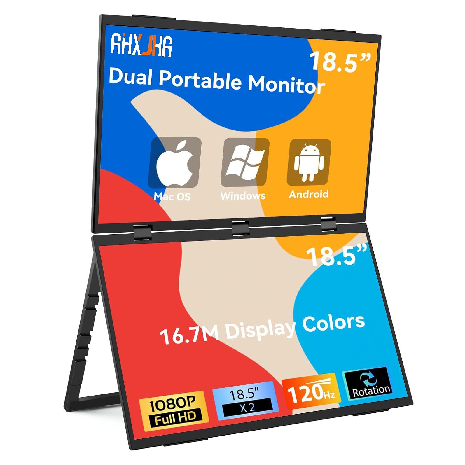 Triple Screen Laptop Monitor Foldable - AHXJKA 18.5 İnç 100Hz Dizüstü Bilgisayar