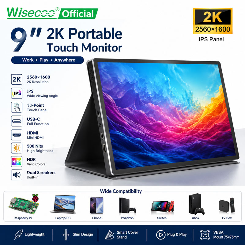 Portable Touchscreen Monitor For Laptop - 9 