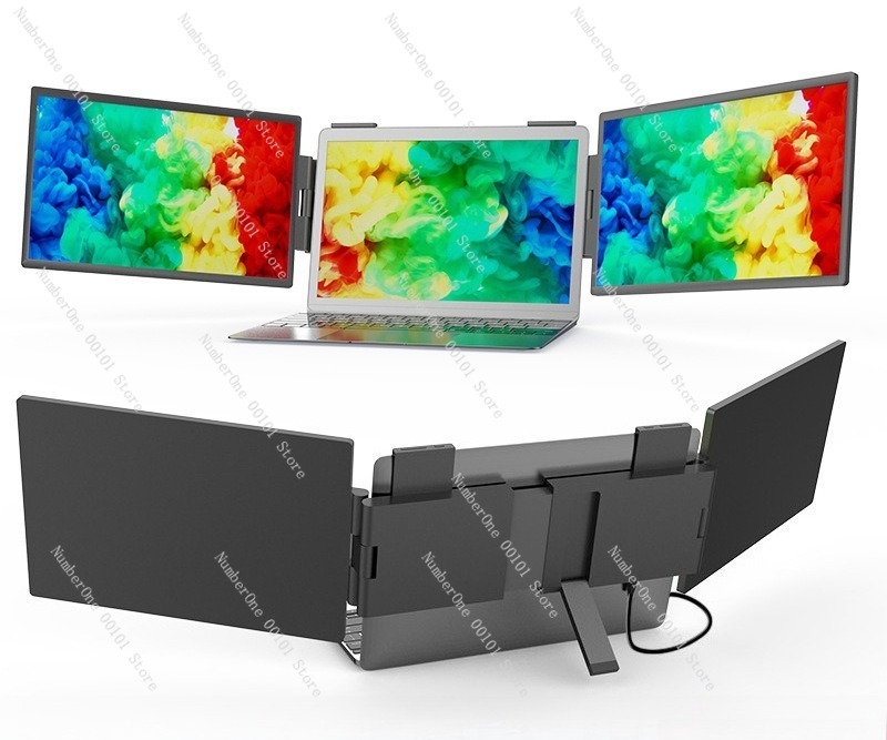 Dual Screen Portable Monitor Extender - Çift Ekranlı 14 İnç Taşınabilir Monitör,