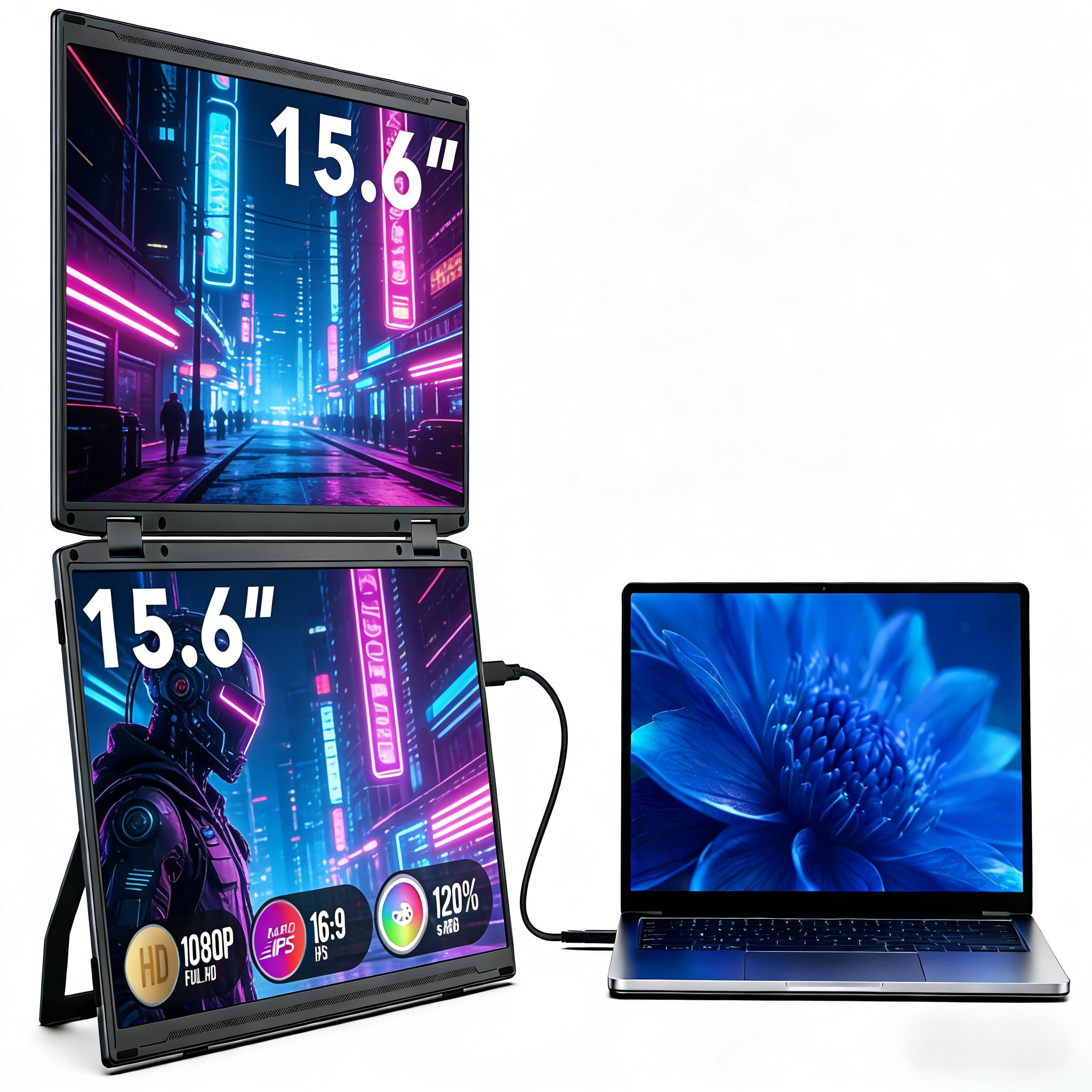 Portable Monitor 15.6 Inch 1080P Type C - YENİ 15.6 İnç M4 Taşınabilir Monitör