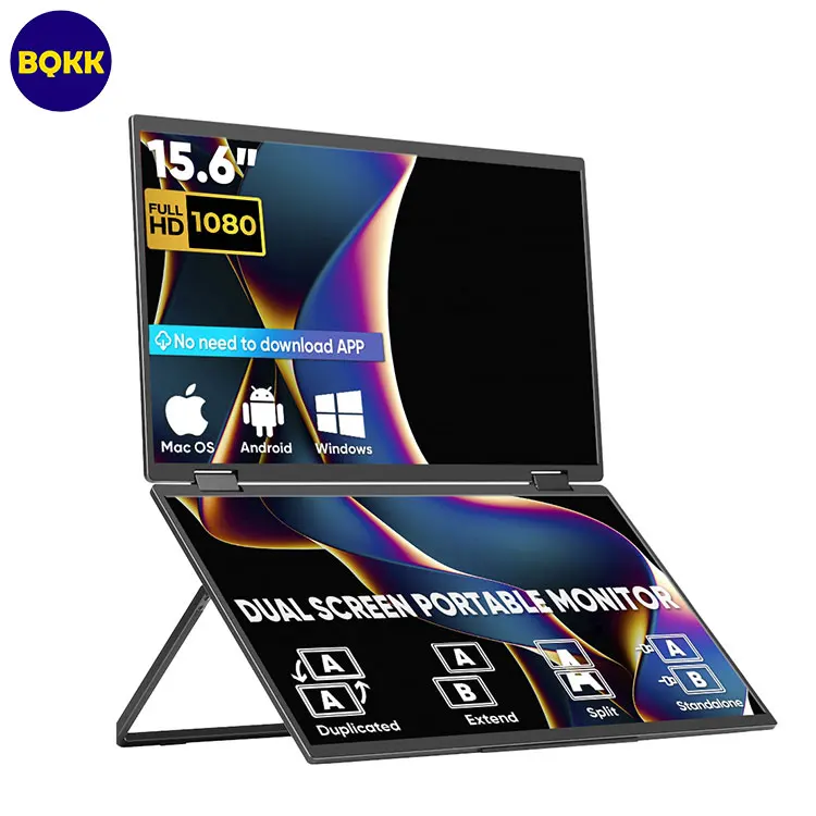 Portable Monitor 15.6 Inch 1080P Type C - Yeni OEM LCD Çift Ekranlı Taşınabilir