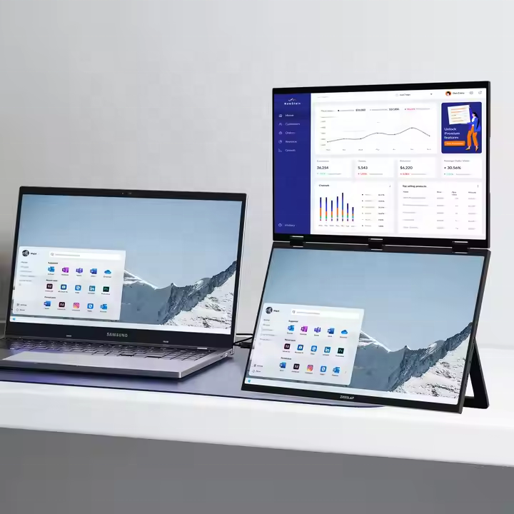 Triple Screen Laptop Monitor Foldable - 7 Günlük Teslimat 18.5 İnç LCD