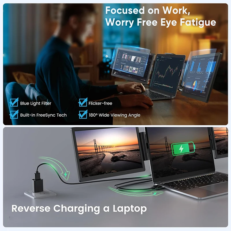 Çok Satan SIBOLAN 14 İnç Üçlü  - Dual Screen Portable Monitor Extender incelemesi ve fiyatı