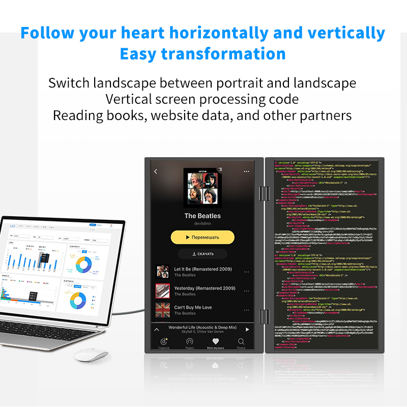 HGFRTEE 15.6 Inç Çift Taşınabi - Triple Screen Laptop Monitor Foldable incelemesi ve fiyatı