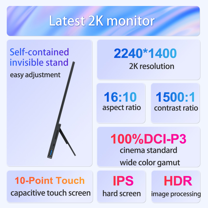 VCHANCE 14'' 2K Dokunmatik Ekr - Portable Touchscreen Monitor For Laptop incelemesi ve fiyatı