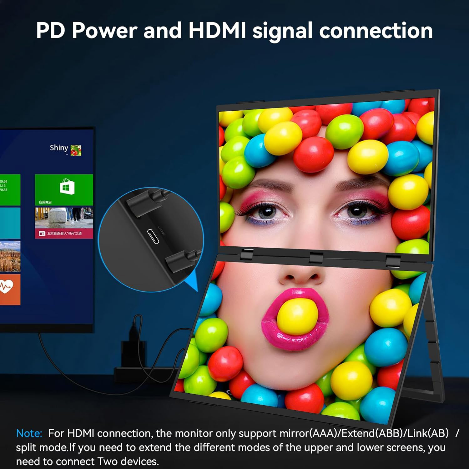 AHXJKA 18.5 İnç 100Hz Dizüstü  - Triple Screen Laptop Monitor Foldable incelemesi ve fiyatı