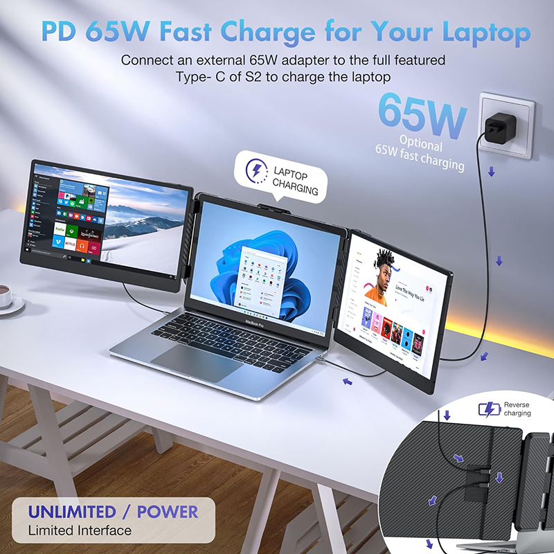 Fabrika Üretimi Taşınabilir Mo - Dual Screen Portable Monitor Extender incelemesi ve fiyatı