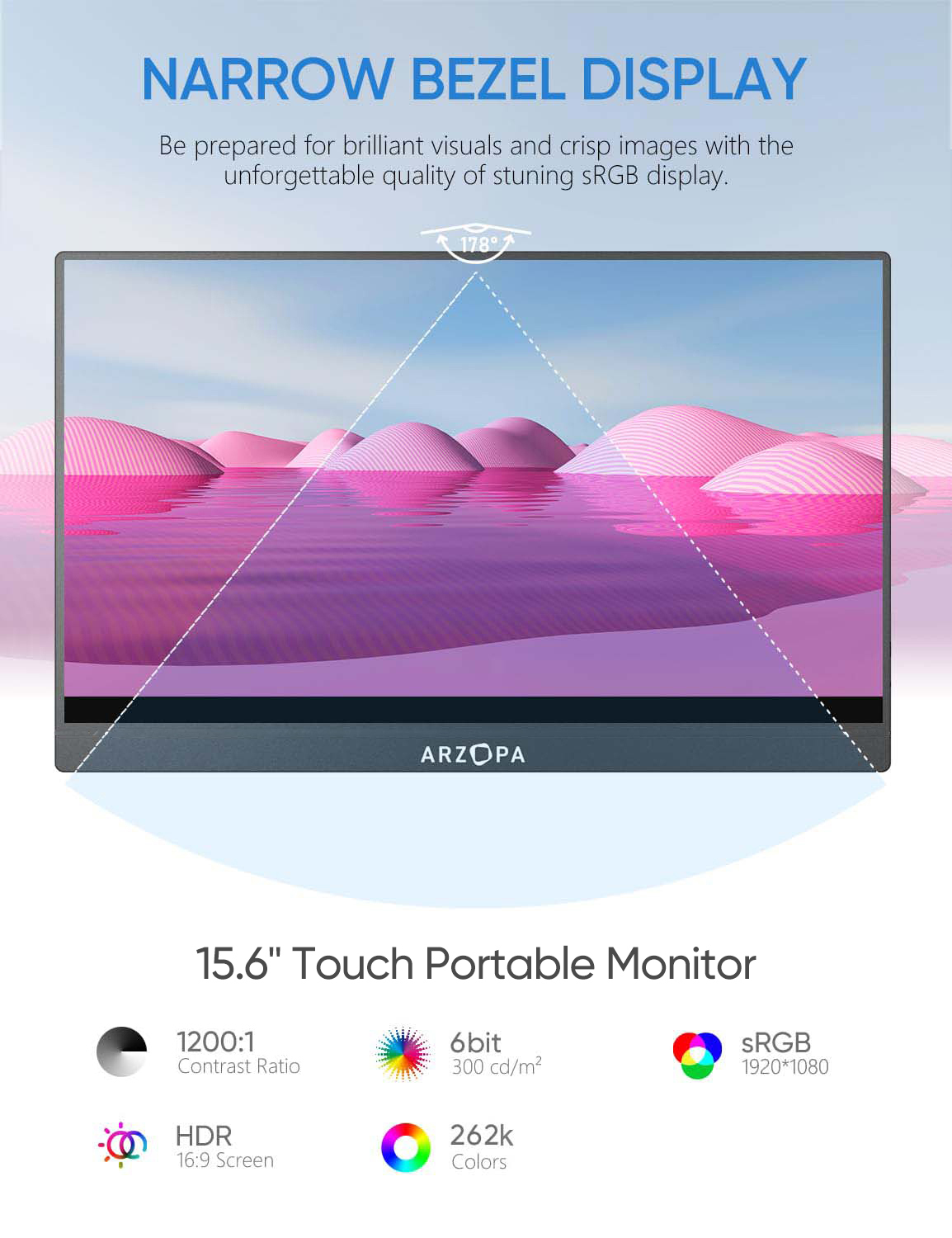 Arzopa A1T Dokunmatik Ekranlı  - Portable Touchscreen Monitor For Laptop incelemesi ve fiyatı