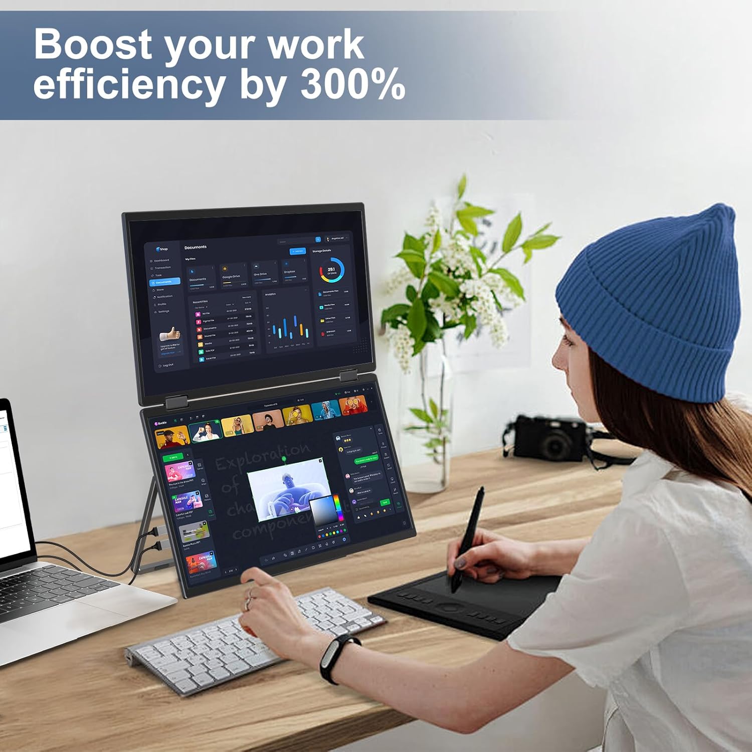 15.6 inç Çift Taşınabilir Moni - Dual Screen Portable Monitor Extender incelemesi ve fiyatı