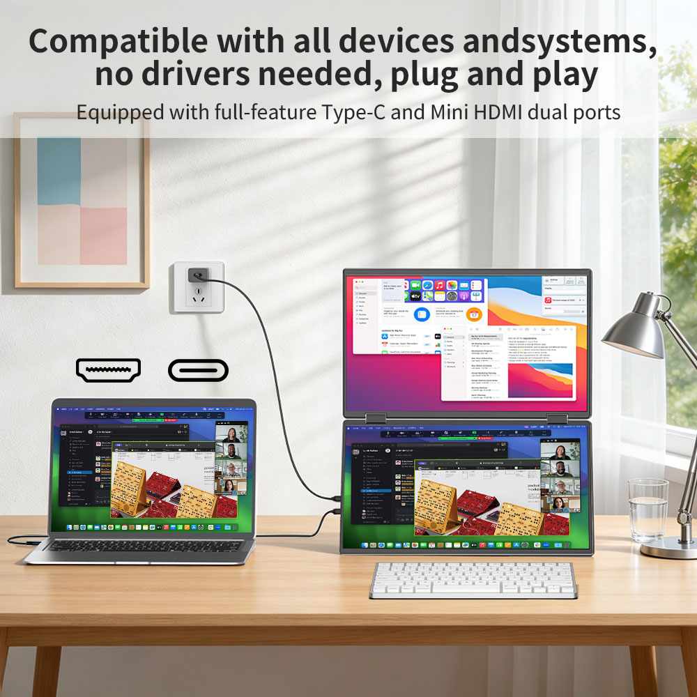 14 İnç Çift Taşınabilir Monitö - Dual Screen Portable Monitor Extender incelemesi ve fiyatı