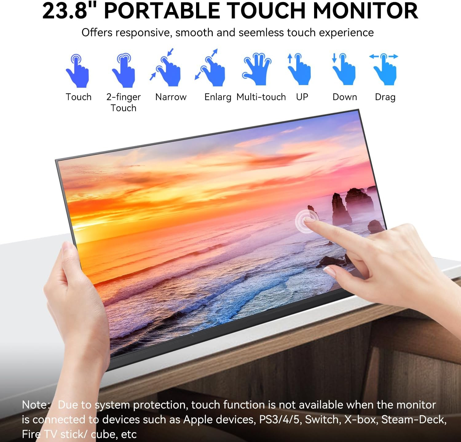 AHXJKA 23.8 inç 120Hz Taşınabi - Portable Touchscreen Monitor For Laptop incelemesi ve fiyatı
