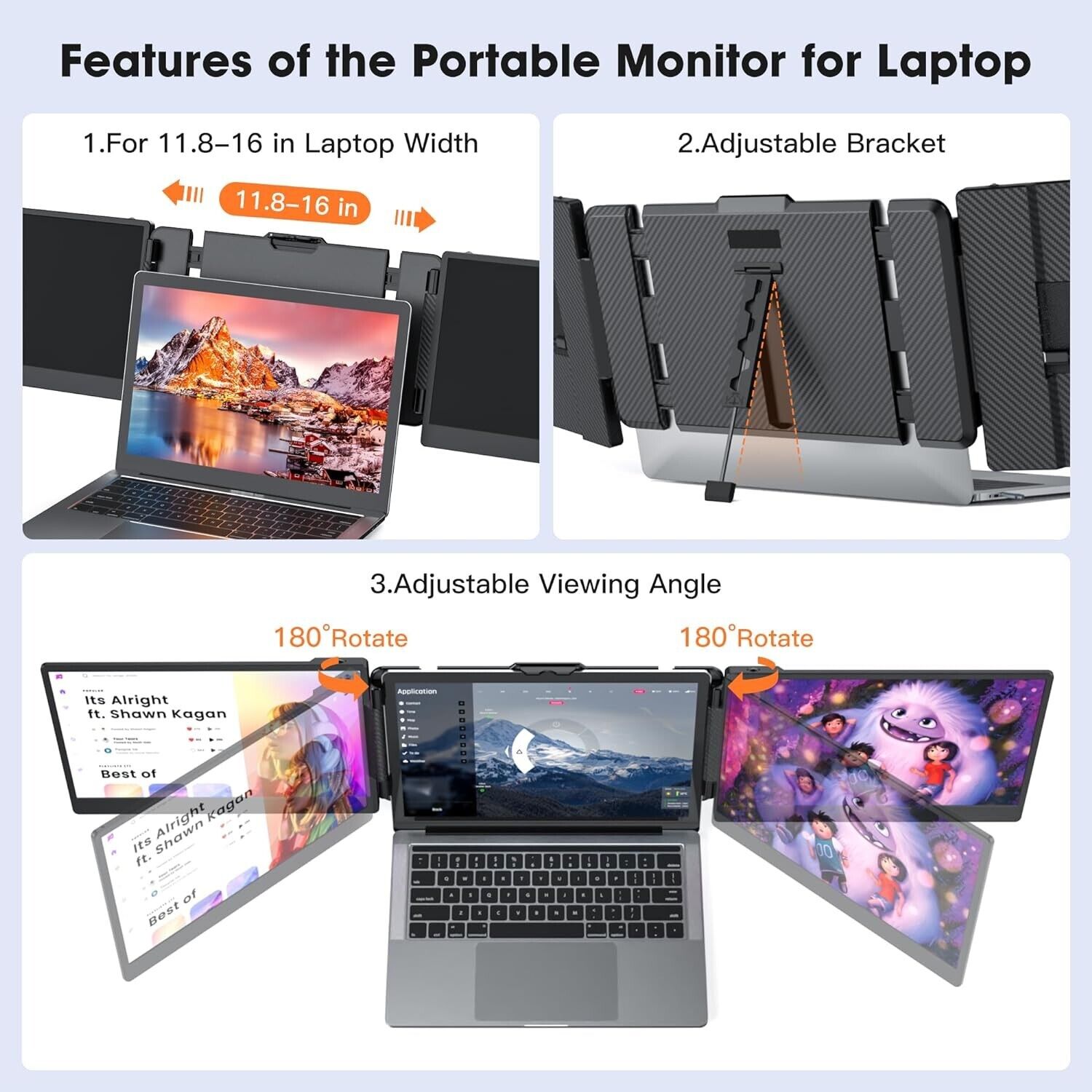 Fabrika Özel Üretim 14 İnç Taş - Dual Screen Portable Monitor Extender incelemesi ve fiyatı