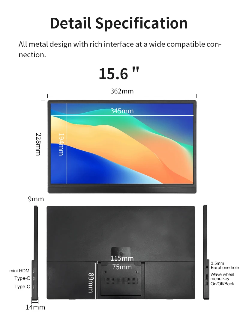 Ultralight Taşınabilir 15.6 İn - Portable Monitor 15.6 Inch 1080P Type C incelemesi ve fiyatı