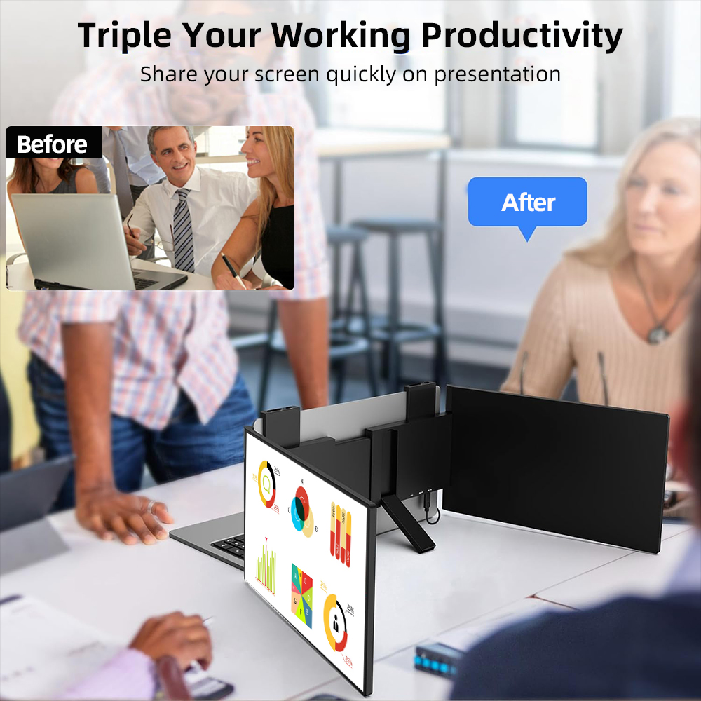 14'' OEM S3 Üçlü Ekran Oyun Ta - Triple Screen Laptop Monitor Foldable incelemesi ve fiyatı