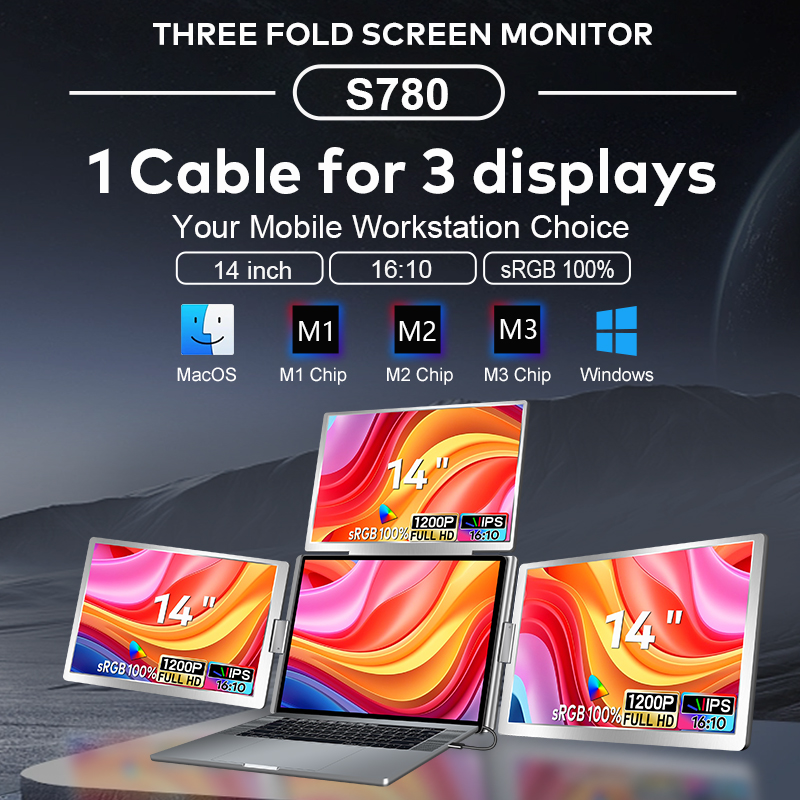 14 inç Dörtlü Dizüstü Bilgisay - Dual Screen Portable Monitor Extender incelemesi ve fiyatı