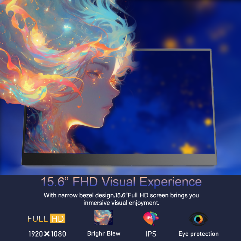 YENİ Toptan Satış 15.6 İnç IPS - Portable Monitor 15.6 Inch 1080P Type C incelemesi ve fiyatı
