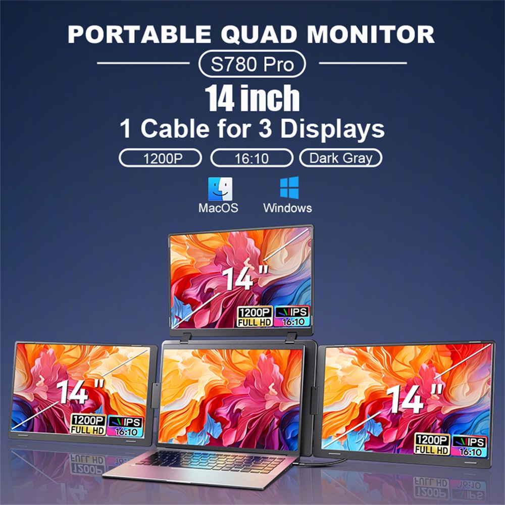 Rospider 14 ila 18,5 inç Üçlü  - Triple Screen Laptop Monitor Foldable incelemesi ve fiyatı
